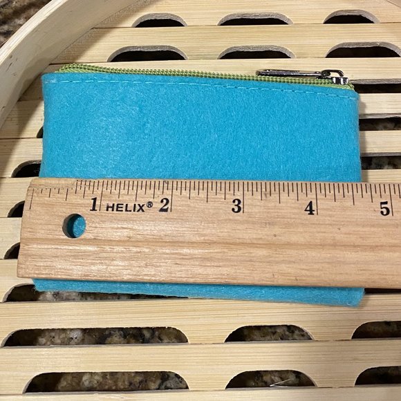 Verdict Teal Felt Coin/ Card Pouch NWOT - Picture 6 of 7